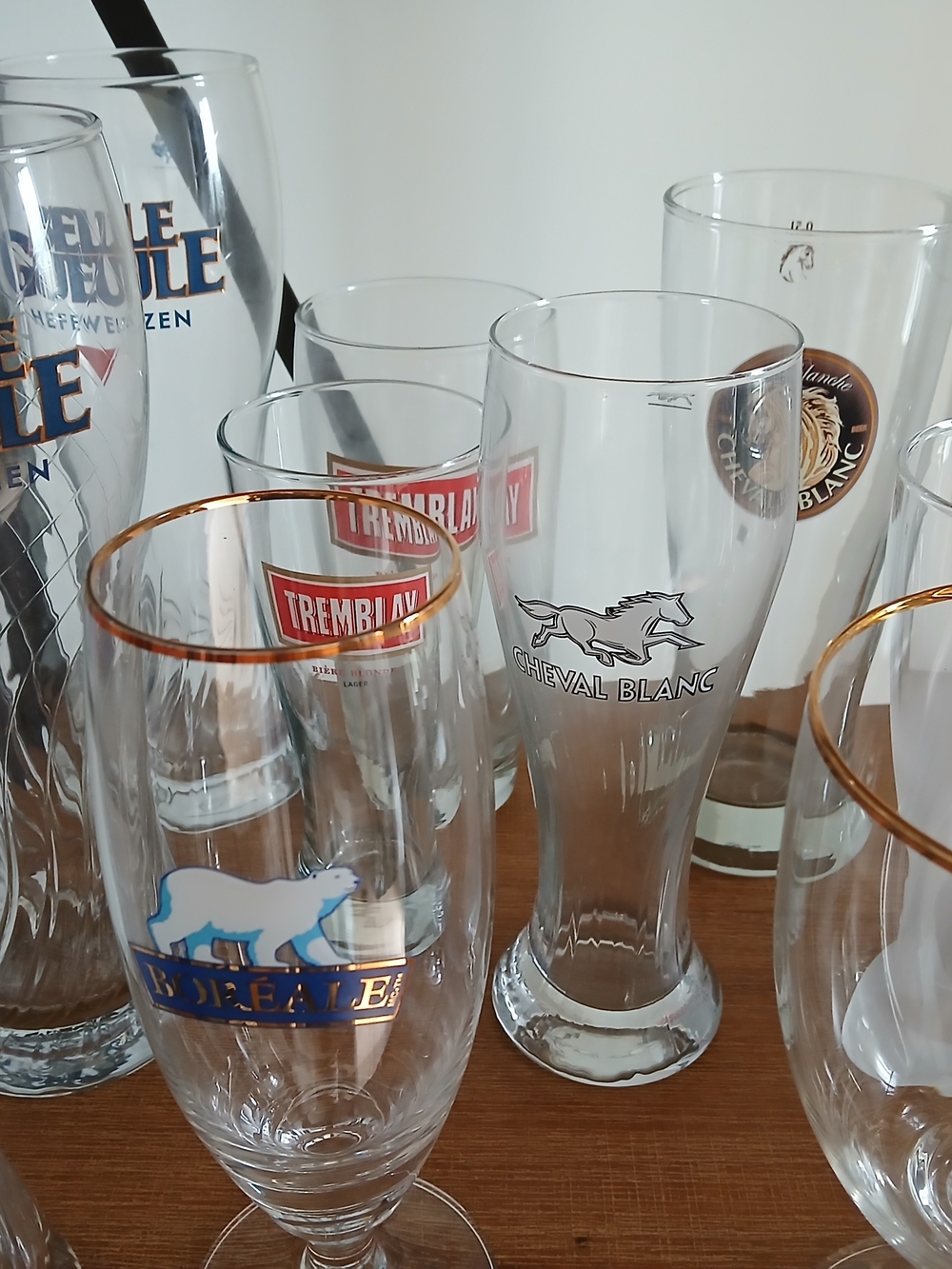 Labeled Clear Beer Glass-  Original New Branded